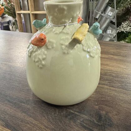 Vazicky s farebnými vtáčikmi